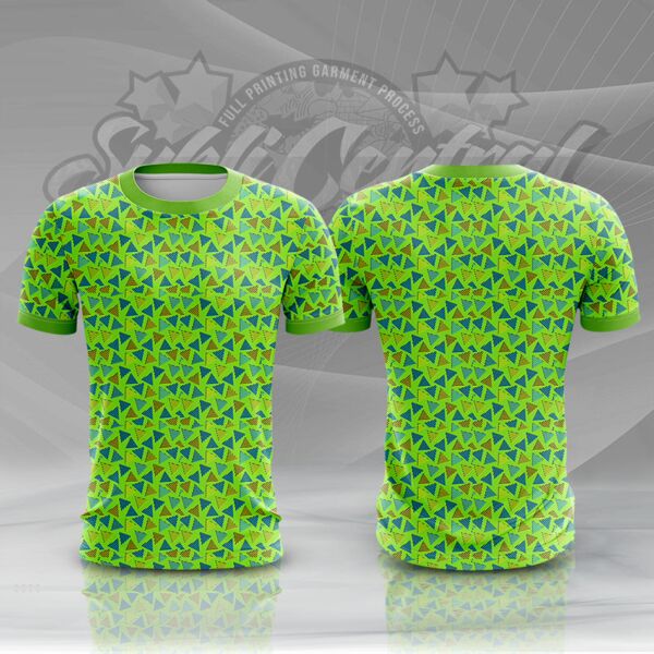 Triangle Design Full Print Roundneck Shirt Thumbnail