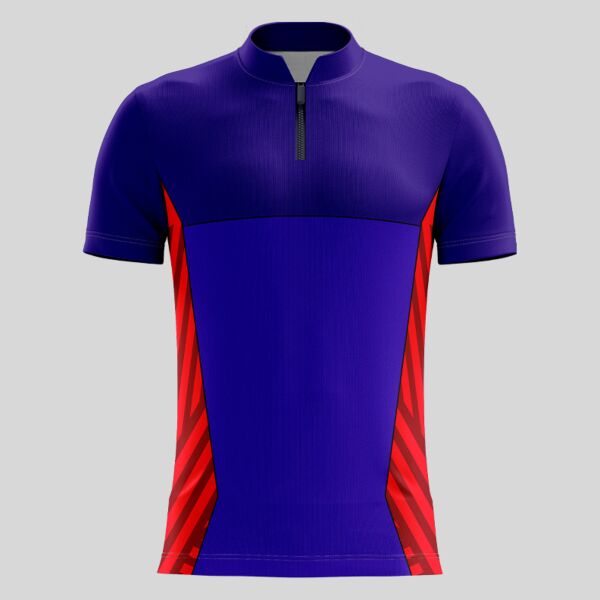 Violet Esport Pattern Full Print Chinese Collar Shirt Thumbnail