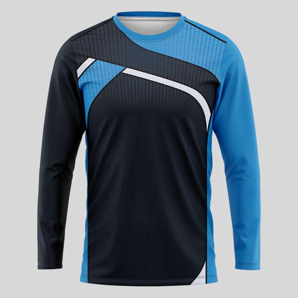 Blue Esport Pattern Full Print Long Sleeve Shirt Thumbnail