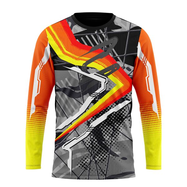 Black_Orange Rider Full Print Long Sleeve Shirt Thumbnail