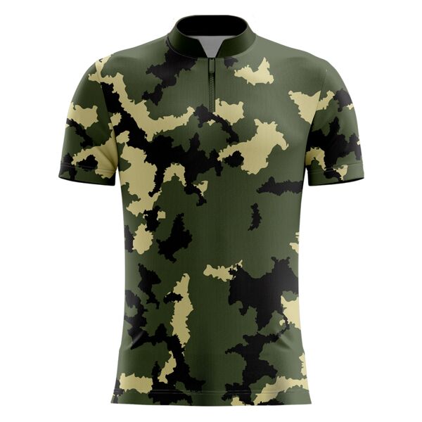 Camouflage Full Print Chinese Collar with Zipper Thumbnail