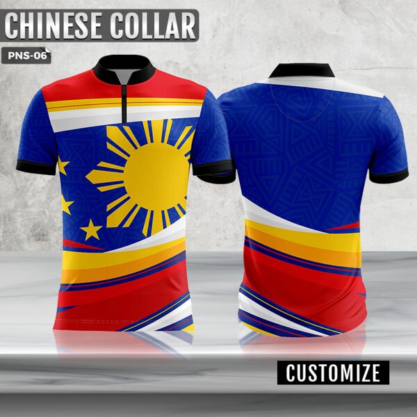 Philippine Design Full Print Chinese Collar Shirt Thumbnail