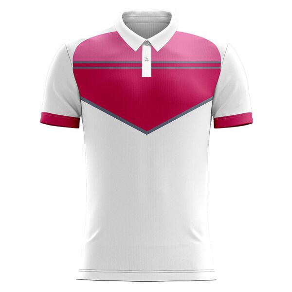V-Stripe White Body Sublimation Combination Polo Shirt - SCS3 Thumbnail