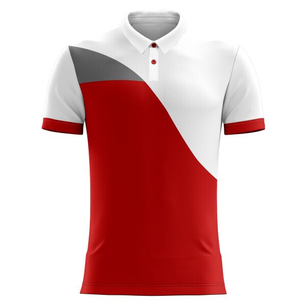 Curve White Top Sublimation Combination Polo Shirt - SCS7 Thumbnail