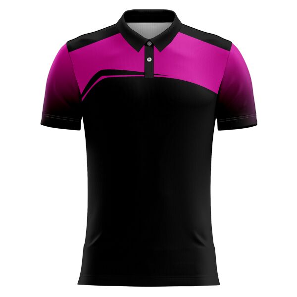 Corporate Black Body Sublimation Combination Polo Shirt - SCS8 Thumbnail