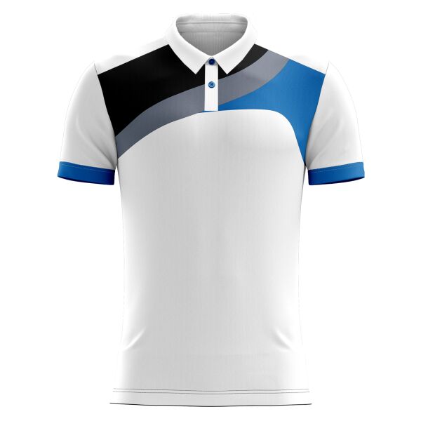 Corporate White Body with Black Top Sublimation Combination Polo Shirt - SCS6 Thumbnail