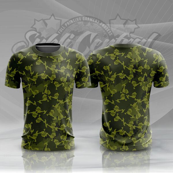 Camouflage Design Full Print Roundneck Shirt Thumbnail